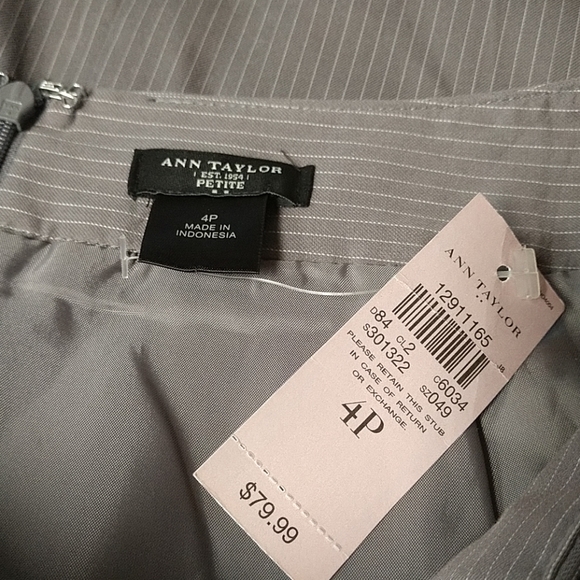 Ann Taylor Pinstriped Pencil Skirt - Picture 3 of 3